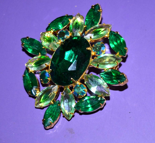 Spilla strass maltese verde - maltese,