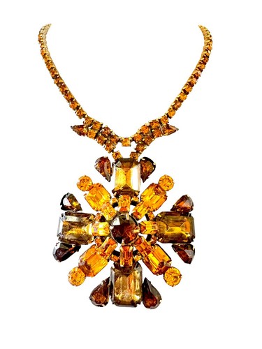 Collana catena strass - collana,