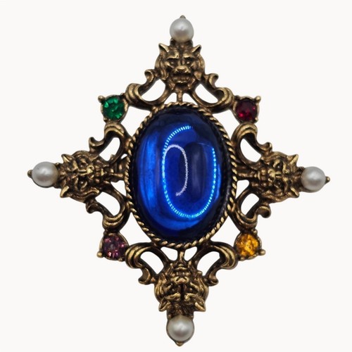 Spilla vintage testa leone - vintage,