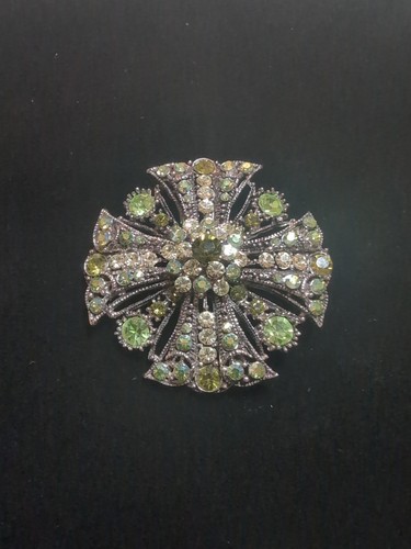 Spilla croce malta strass - croce, di