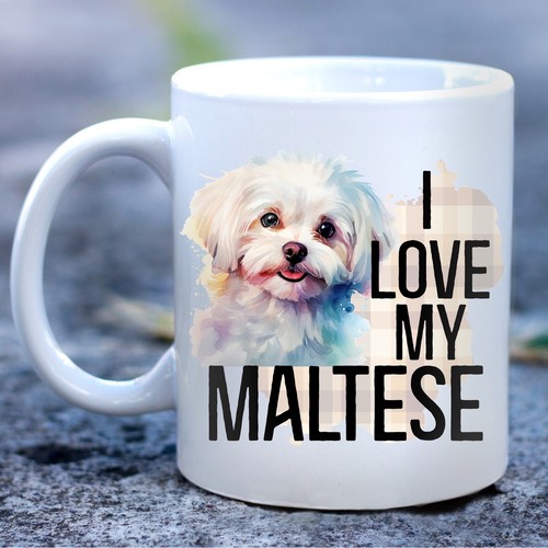 Pet dog mug love my - i,