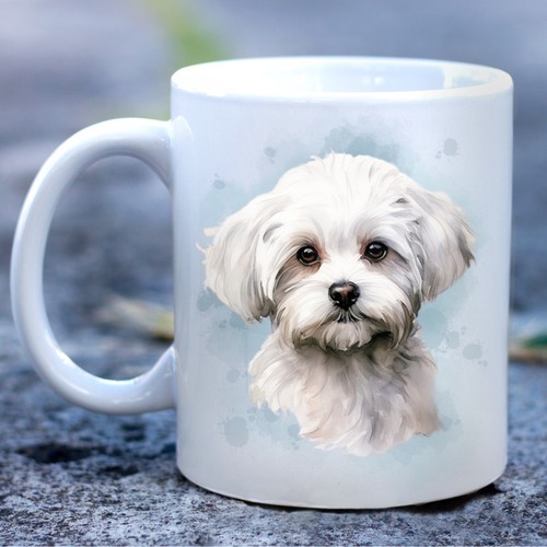Pet dog mug watercolour - pet, mug,