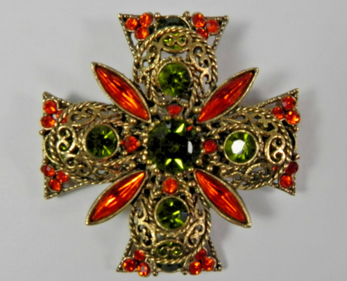 Spilla croce maltese - , vintage