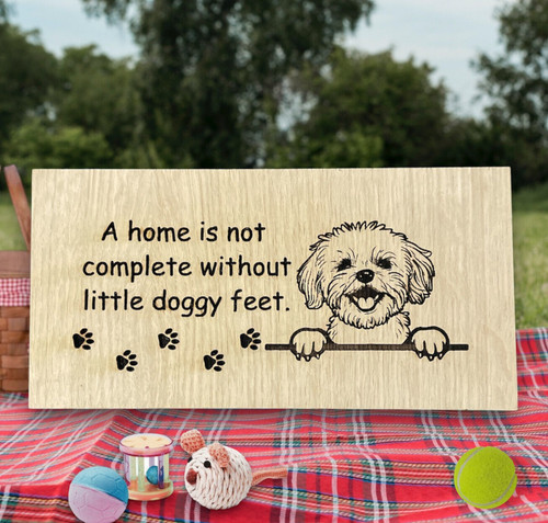 Insegna casa cane incisione - cane,
