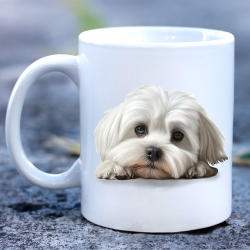 Pet dog mug watercolour - pet, mug,