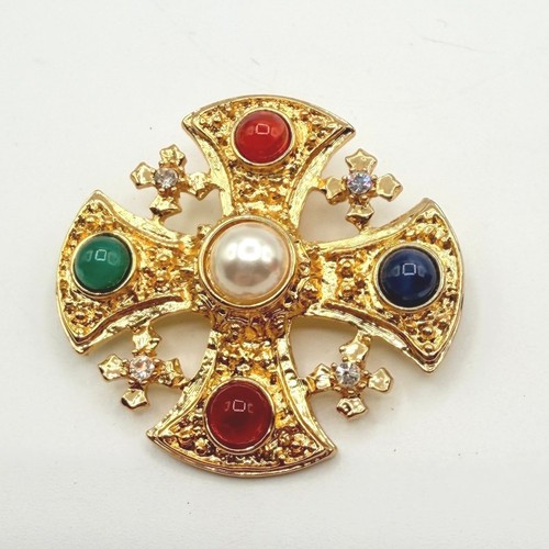 Spilla croce maltese donna - spilla,