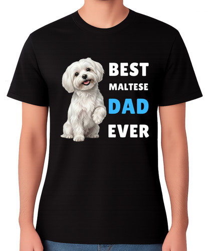 Maglietta best maltese dad - best,